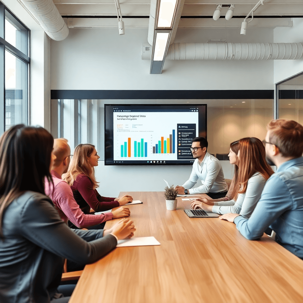 Founders reviewing startup metrics in a workshop